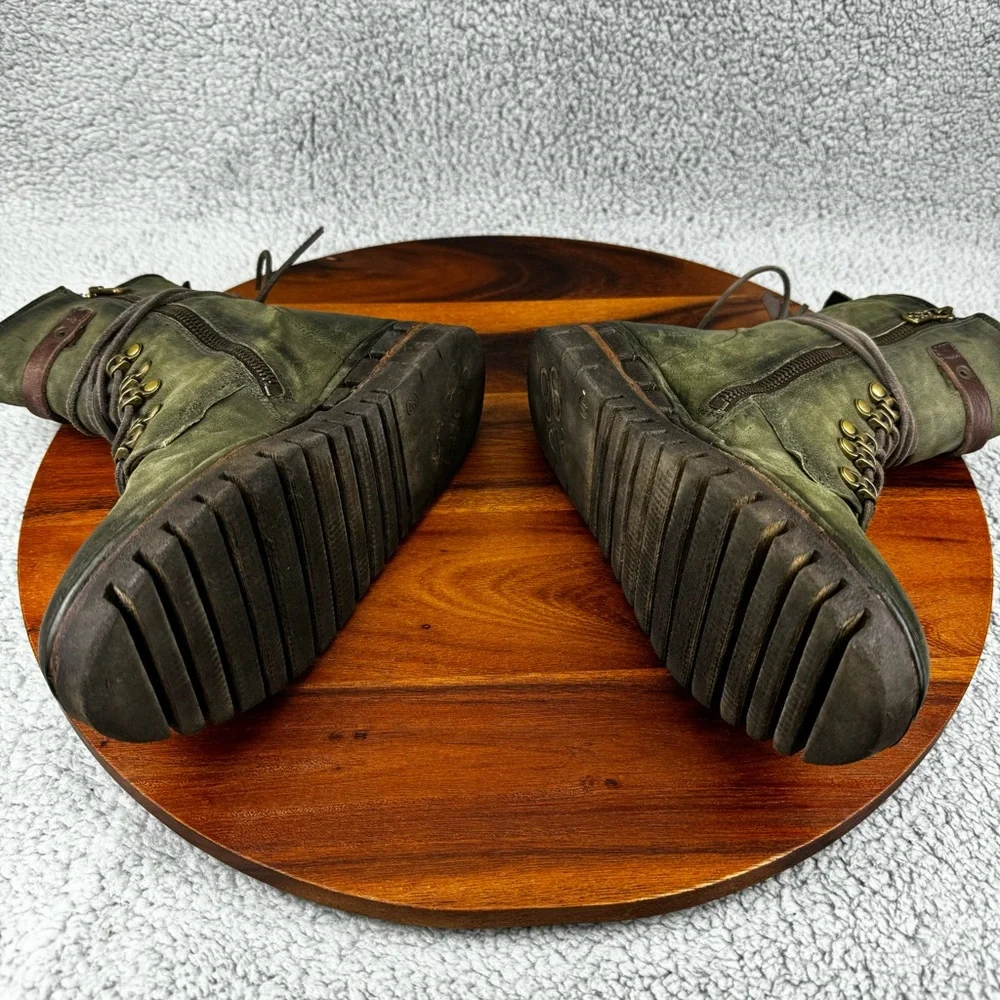 A.S.98 Green Lace Up Boots - Picture 8 of 12